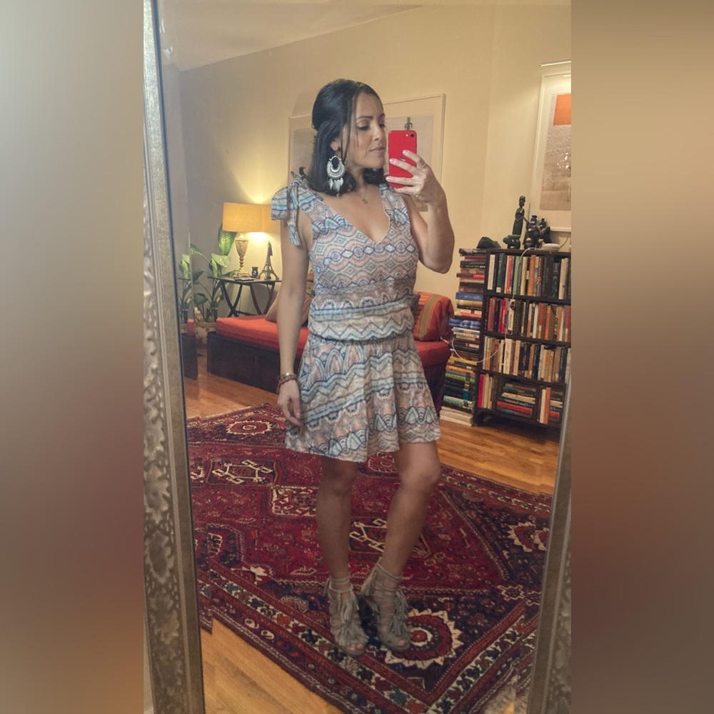 Amanda Uprichard print mini dress. Size small. Gently worn.